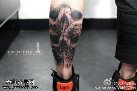 霸气炫酷骷髅头纹身图案