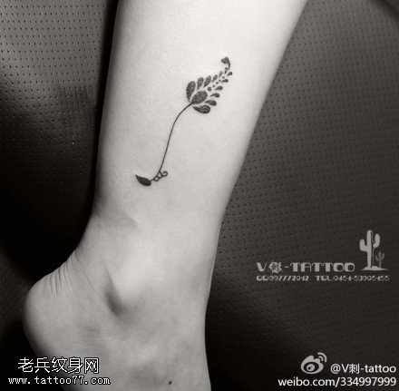 象征希望麦穗纹身图案