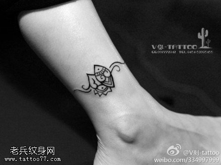 小清新好看鱼纹身图案