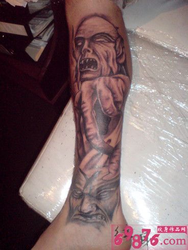 恐怖魔鬼个性刺青图片