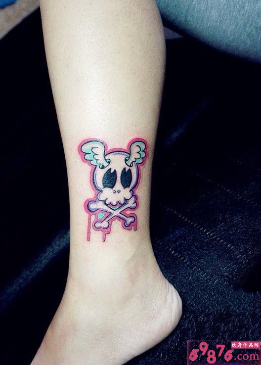 可爱骷髅刺青图片