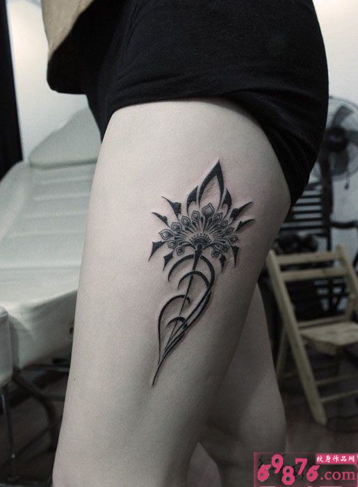 性感美腿创意纹身图片