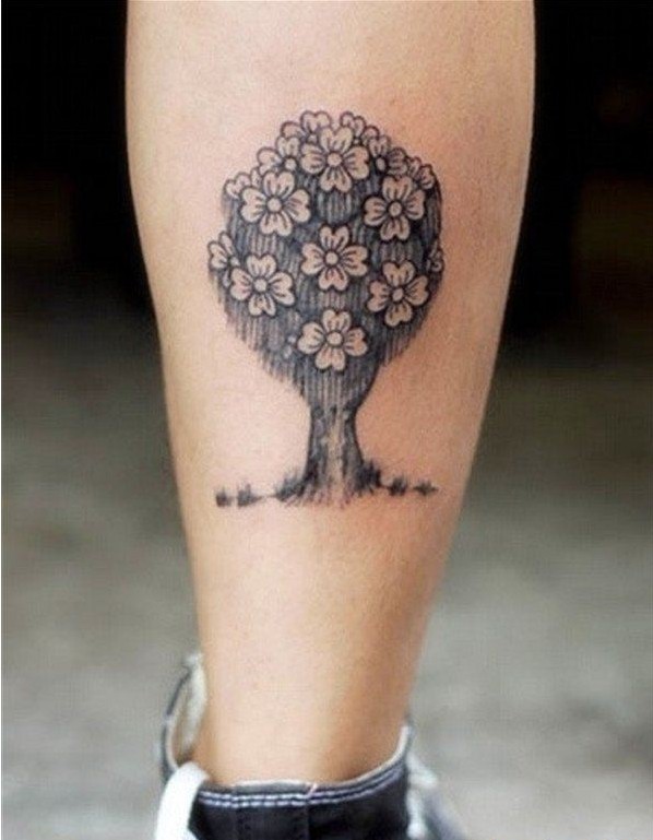 一幅抽象花束纹身图案图片