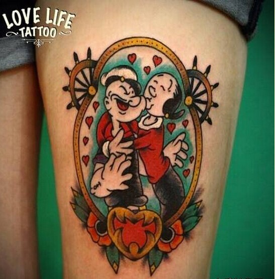 推荐一款大力水手纹身图案图片