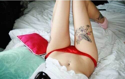 性感美女腿部漂亮好看图案纹身图片