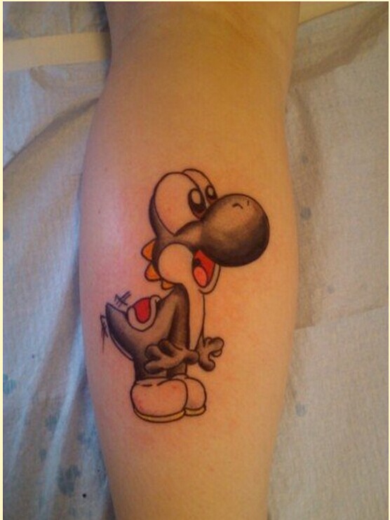 个性腿部时尚漂亮狗狗纹身图案图片