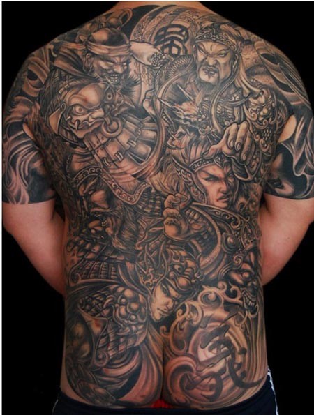 天神二郎神纹身图片图案