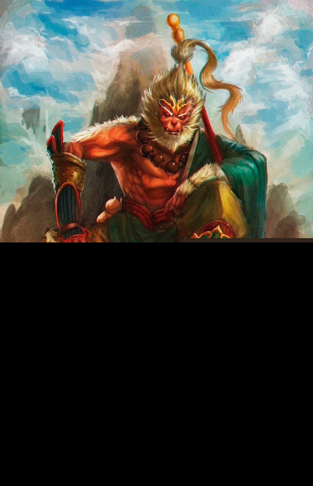 非常帅气的孙悟空手稿