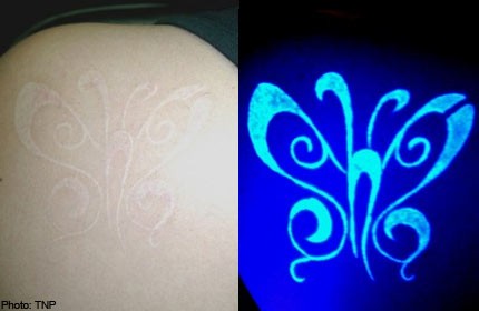 时尚绚丽的荧光纹身