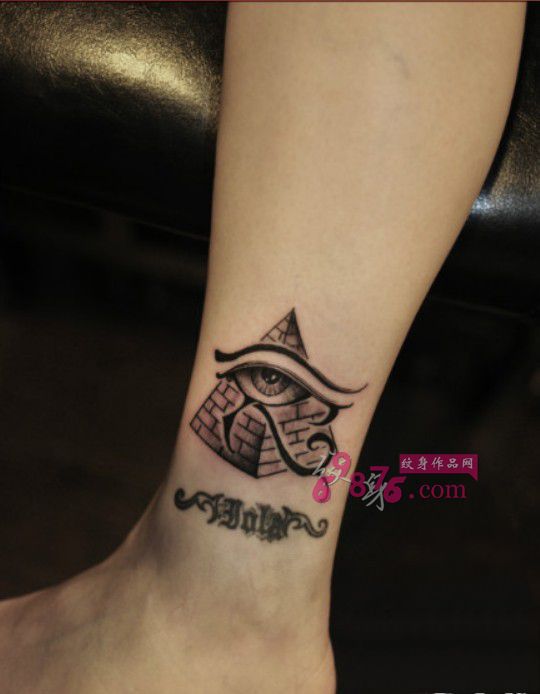 创意百塔荷鲁斯之眼纹身一枚图片