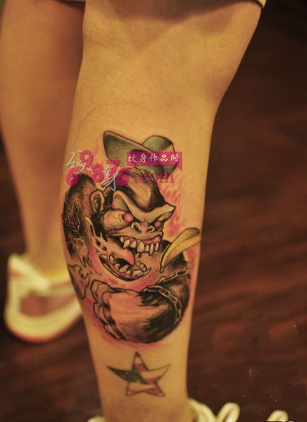 疯狂拳击手大猩猩纹身图片