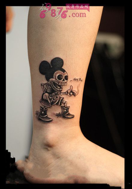 米奇米老鼠复古脚部图腾图片