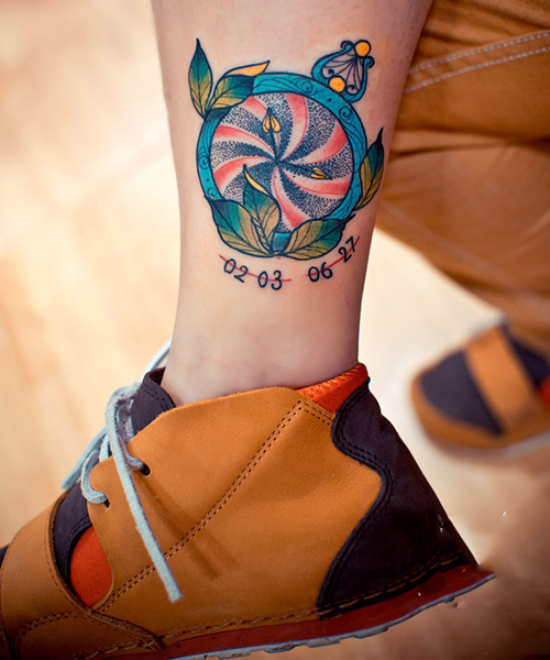 清新脚踝高清纹身图图片