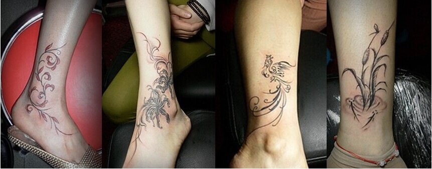 几款女生脚部唯美清新小纹身图案图片