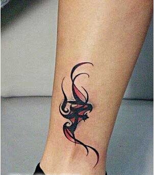 脚部清新唯美腾图纹身图案图片