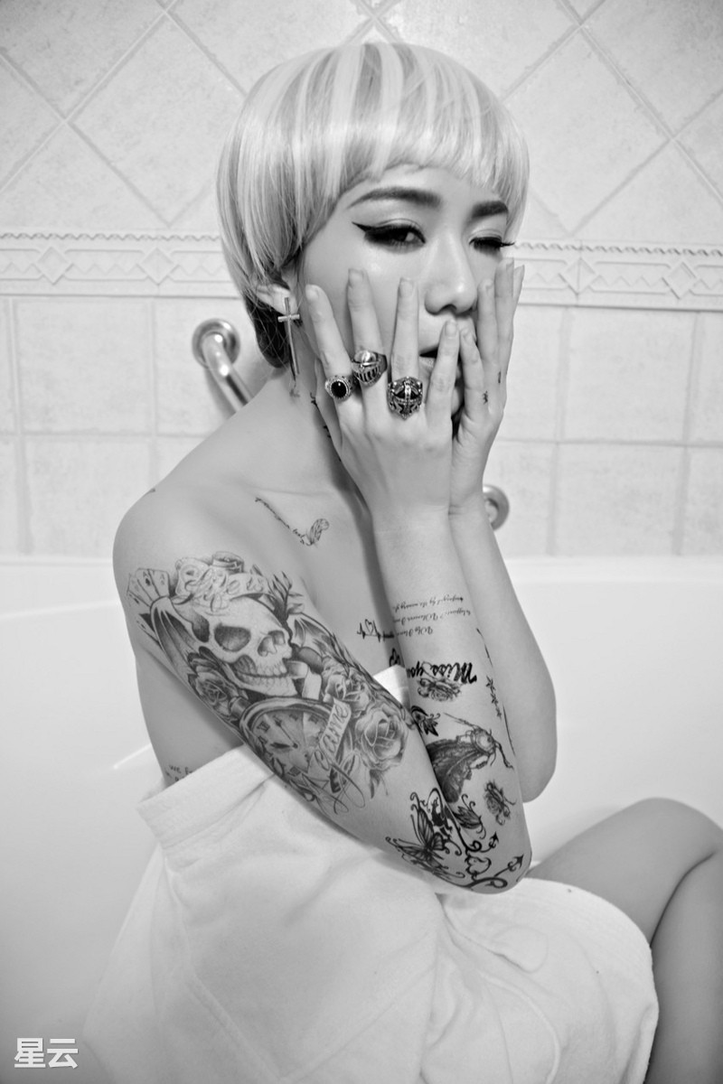 超模 王熙然纹身写真