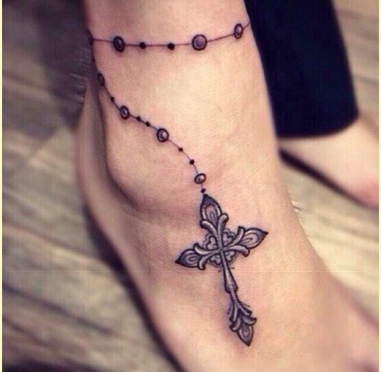 女性漂亮脚链纹身图案欣赏图片