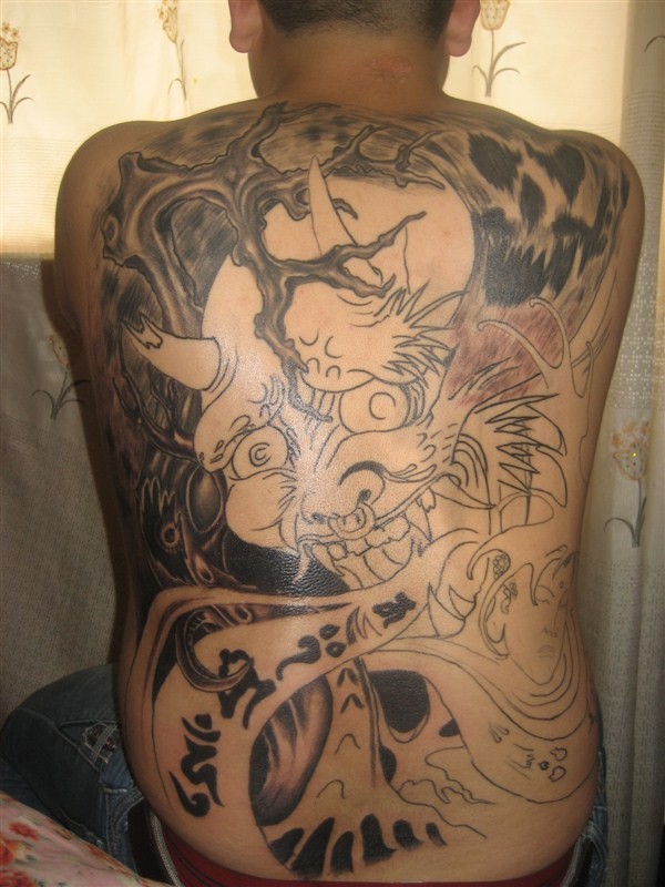 超级漂亮大气的般若纹身