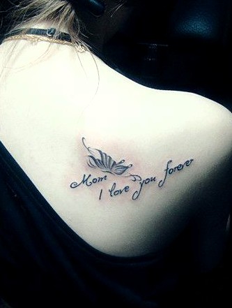 优雅的蝴蝶图腾刺青