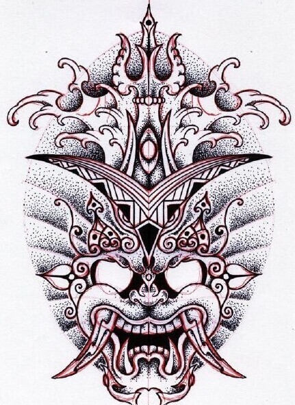 线条感的般若纹身手稿