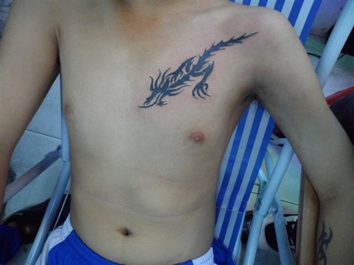 简单个性半甲纹身