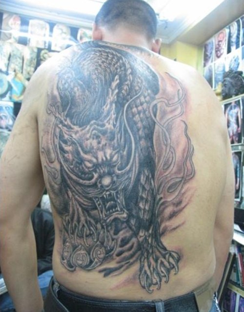 古代神兽睚眦纹身 睚眦手稿