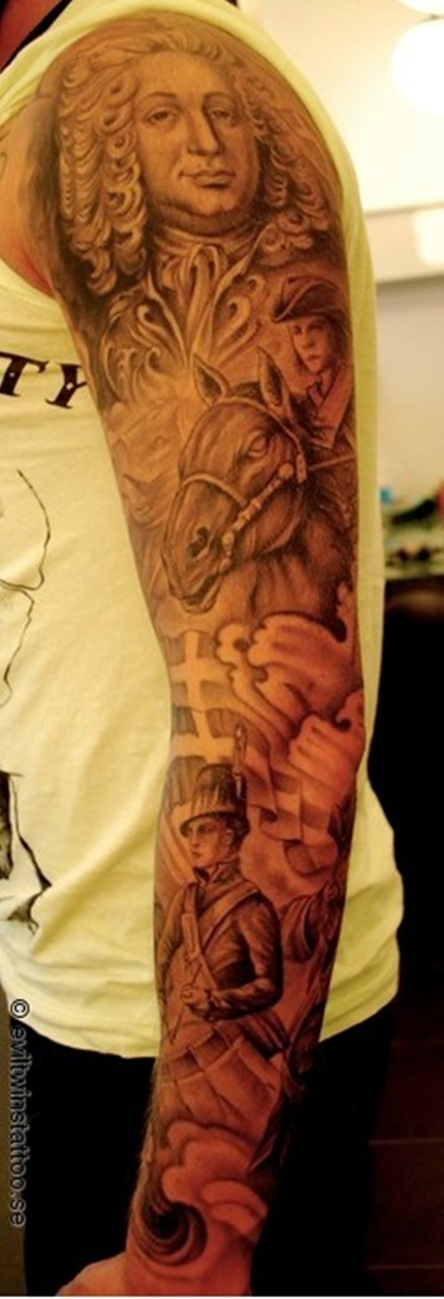 个性经典的手臂纹身