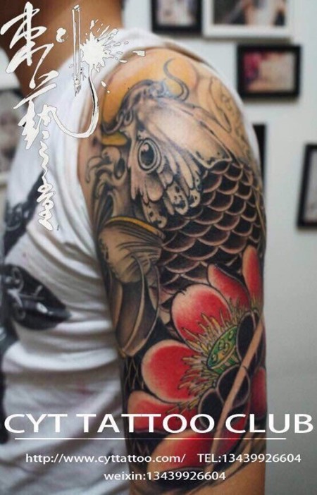 手臂纹身鱼纹身