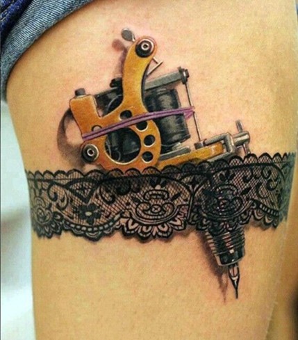 逼真的3d视觉纹身