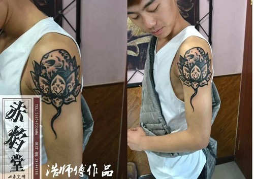 经典莲花图腾纹身