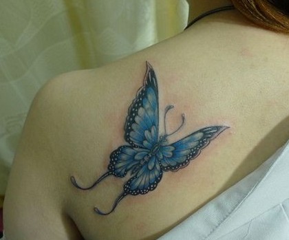 一只非常漂亮的蝴蝶纹身
