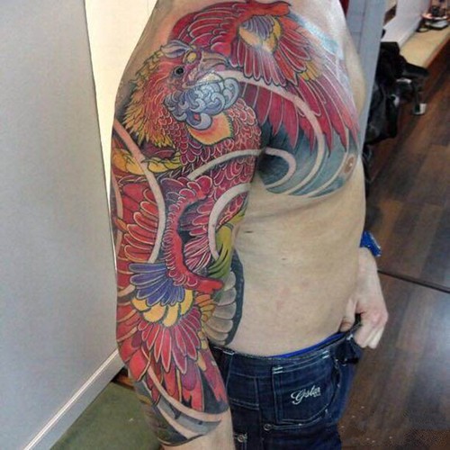 时尚经典花臂纹身