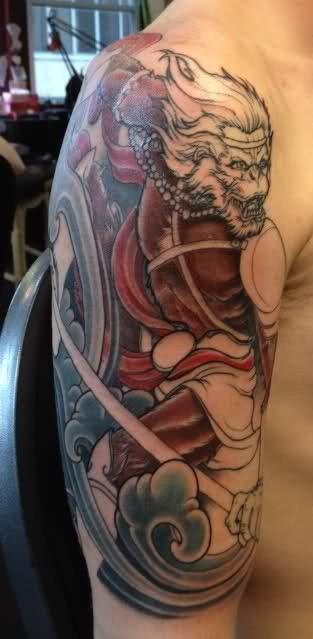 霸气外露的手臂孙悟空纹身