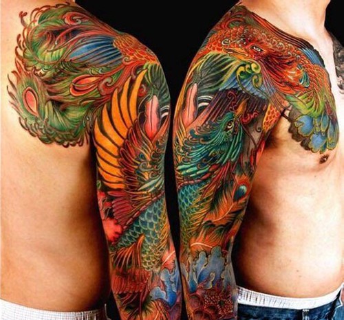 时尚经典花臂纹身