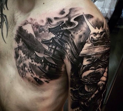 时尚图腾半甲纹身