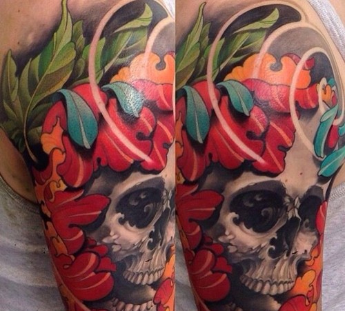 创意花手臂纹身