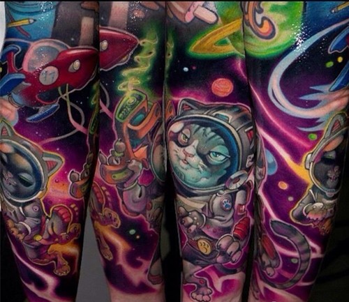 创意花手臂纹身