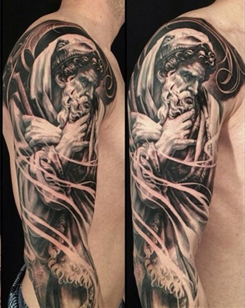 手臂人物 佛像纹身