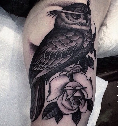 经典花式小腿纹身