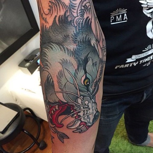 纹身师elvin yong手臂另类纹身