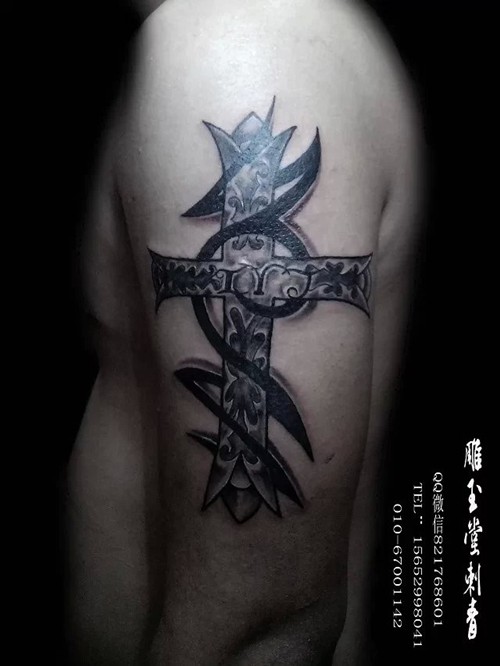 招财猫纹身 欧美风格纹身  腿部鱼纹身