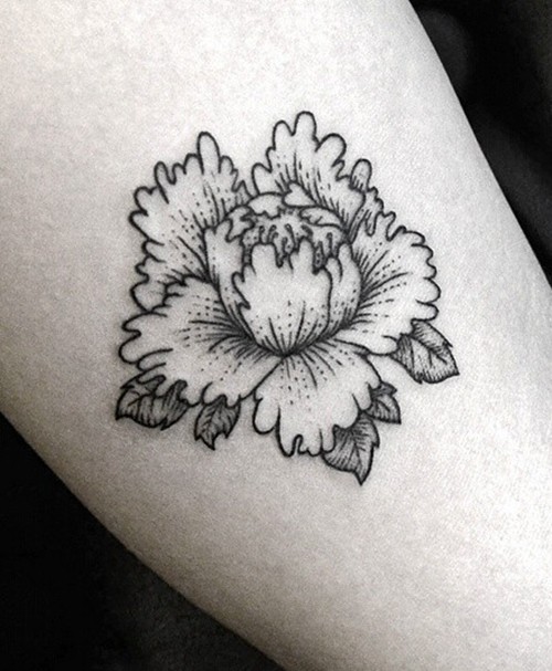 黑色简约线条纹身