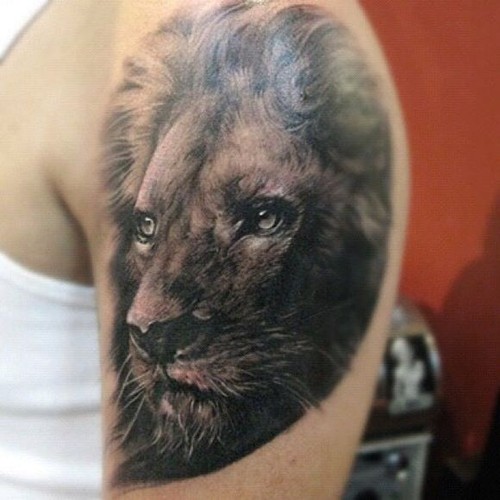 纹身师肩背部纹身作品