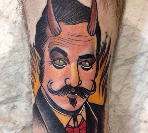 手臂 腿部人物肖像纹身