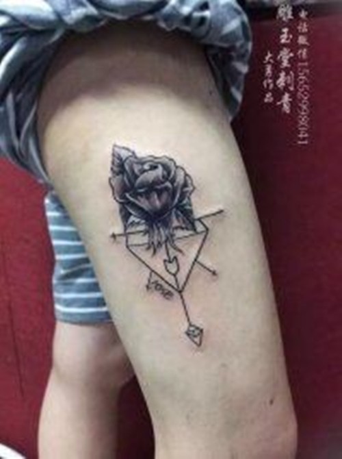 男士女士胸部纹身 腰部纹身 象纹身 腿部纹身