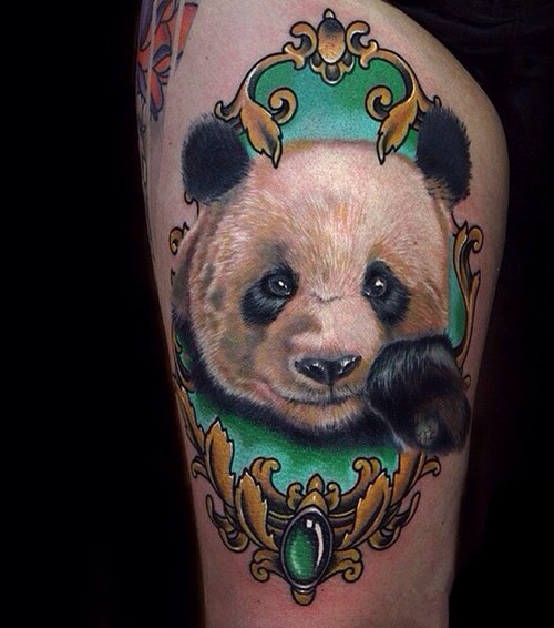 手臂 腿部 胸部动物肖像纹身