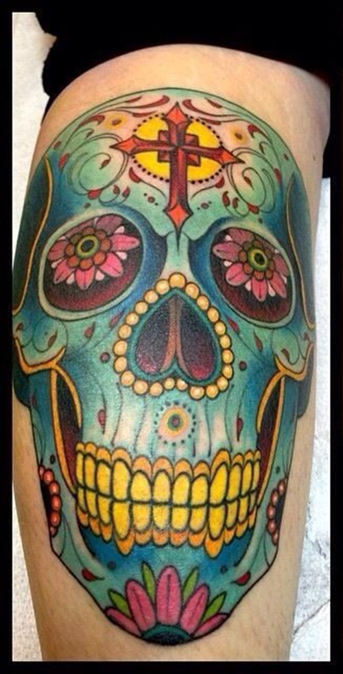 另类恐怖骷髅头纹身