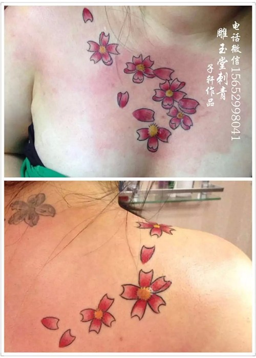 性感的胸部纹身   欧美纹身