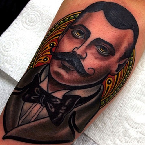 个性十足的人物肖像纹身