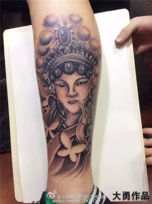花旦纹身  泼墨纹身   覆盖伤疤纹身   天使纹身